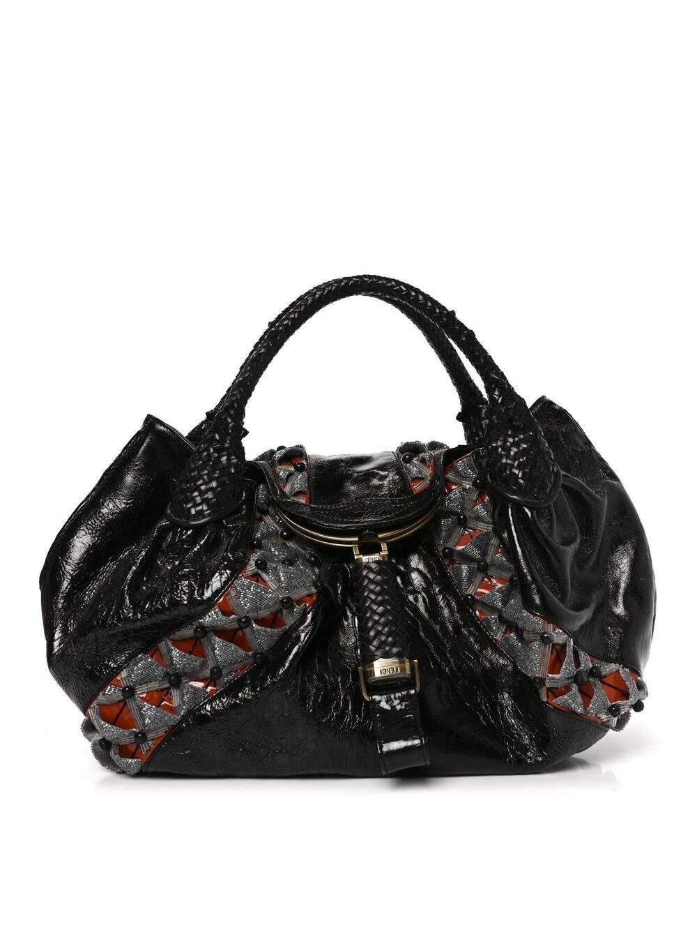 Fendi Crinkled Lambskin Embroidered Spy #352797F12B